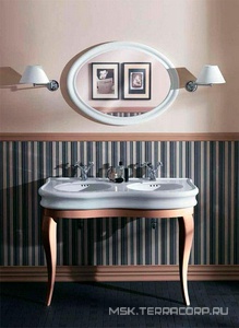 Зеркало 900х620мм, овальное, в раме, верт./гориз. монтаж (цв. белый глянец),  KL Simas Lante LAS1 bianco