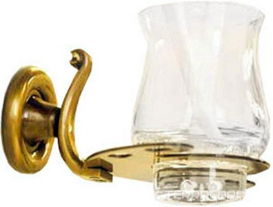 Стакан настенный (стекло прозрачное, держатель цв. золото),  ZZ Pomd'or Windsor 26.70.02.001