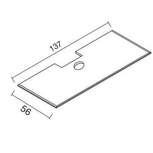 Столешница 137х56хh2см, с отверстием под накладную раковину, (мрамор цв. Emperador Light), (БЕЗ дерев.транспорт.ящика арт.000MG131),  ZZ Oasis Lutetia 0LTTM1371 LEL