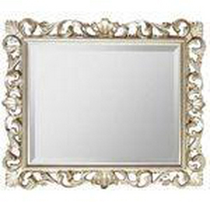 Зеркало прямоуг. в дерев. резной раме 94х74см (верт./гориз. монтаж), (цв. Argento anticato), крепёж в компл.,  ZZ TW Collection Bristol 71139 argento anticato