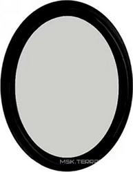 Зеркало 900х620мм, овальное, в раме, верт./гориз. монтаж (цв. Черный глянец), Lante ZZ