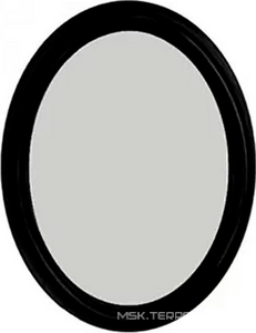 Зеркало 900х620мм, овальное, в раме, верт./гориз. монтаж (цв.  глянец),  ZZ Simas Lante LAS1 nero