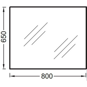 Зеркало для мебели  80см., без светильника арт.EB1224-NF Jacob Delafon Ola EB1098-RU