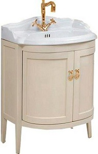 Тумба напольная 62х52хh80см, из древесины ясеня (Без раковины арт. England), (цв. Lacato opaco - RAL 1013, ручки POMO 21. цв. бронза), TAYLOR 5 ZZ Gaia Taylor 5 BAtaylor5LC RAL 1013 BR