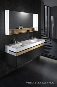 Зеркало TERRACE 80, 80х13х68,5 см, со светодиодной подсветкой, полочки справаи слева ZZ Jacob Delafon Terrace EB1181-NF