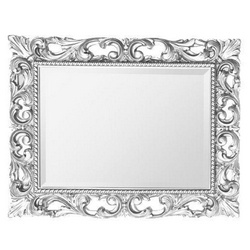 Зеркало прямоуг. в дерев. резной раме 94х74см (верт./гориз. монтаж), (цв. хром), крепёж в компл., Bristol ZZ