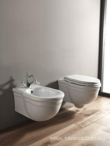 Биде подвесное 36х55см, крепёж в компл., (цв.белый),  ZZ ArtСeram Hermitage HEB003 01; 00