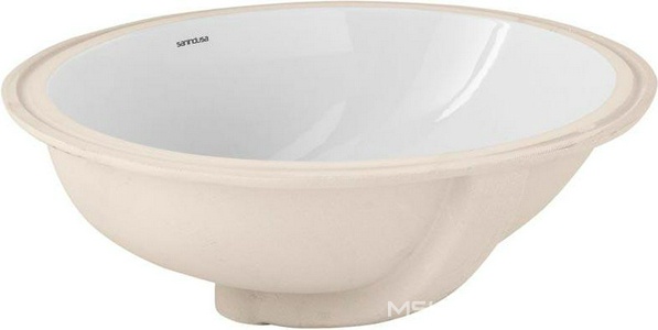 Раковина для установки под столешницу, овальная 42(48)х32(38)хh13,5см,  ZZ Sanindusa Simple 108750004