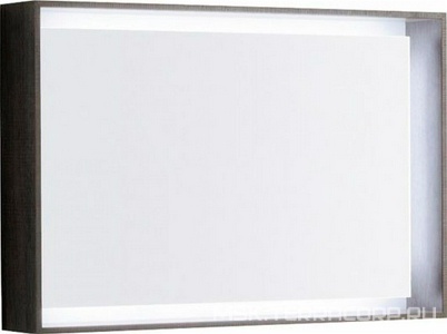 Зеркало 884х584х140мм, в раме, со светодиодной LED 12V / 29,5W подсветкой по контуру, (цв. тёмный дуб), крепёж в компл.,  XX Geberit Citterio 500.572.JJ.1