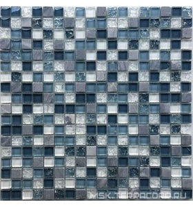 Мозаика Спектр-М Микс стекло Мозаика из стекла на сетке SK10-057 ZZ |30x30