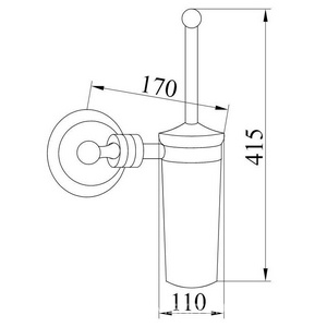Ершик настенный, керамика/бронза ZZ Boheme Hermitage 10333