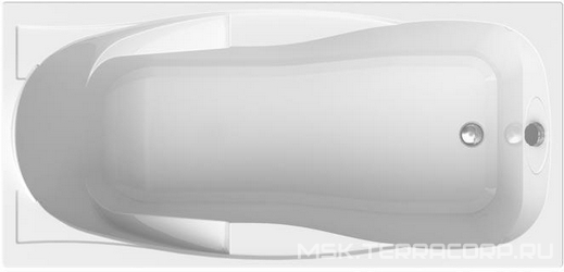Ванна акриловая "ПАРМА" 1800х850, правая, каркас и слив-перелив в компл., БЕЗ панели ZZ