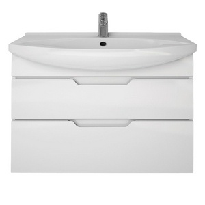 Тумба универсальная  PLUS 85, 2 ящика, БЕЗ раковины, цв.белый ZZ Dreja Laguna 99.0107