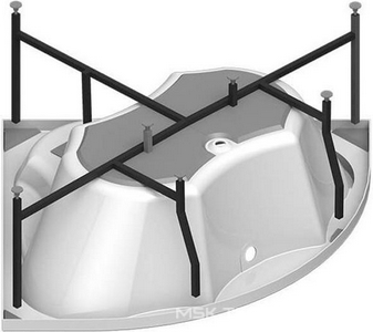 Ванна акриловая "", 1490х1490x500 мм, БЕЗ каркаса, слива-перелива и панели, белая ZZ Vannesa Сандра 2-01-0-0-1-221Ч