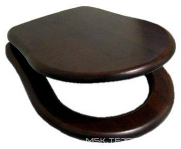 Сиденье для унитаза, c микролифтом, (дерево цв.орех, петли цв.золото),  ZZ Kerasan Retro 108740