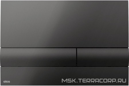 Клавиша двойного смыва для инсталляции арт.A101/1120, цвет черный глянец ZZ AlcaPlast Универсал M1718