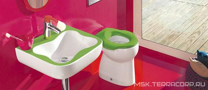 Унитаз напольный, пристенный, 29,5х38,5хh35см, монтаж со скрытым в стене бачком, (без сидения), крепёж в компл., Flora Kids ZZ Laufen Flora kids 8.2203.6.000.027.1