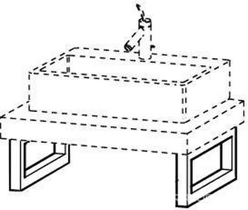 Полотенцедержатель-консоль для крепления столешницы,  ZZ Duravit X-Large 992810