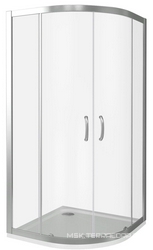 Душевое ограждение INFINITY 120*80*185, полукруглое, стекло прозрач., БЕЗ поддона, профиль хром XX