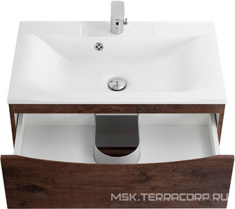 База под раковину подвесная с двумя выкатными ящиками, 650х450х500мм, (цв.Rovere Moro),  ZZ BelBagno Marino MARINO-650-2C-SO-RW-P