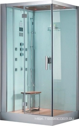 Душевая кабина DZ959F8 L 1200*900 переднее стекло - прозрачное, заднее - черное,парогенератор, аромотерапия ZZ Eago Eago DZ959F8 L