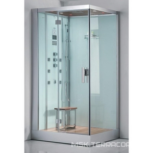 Душевая кабина DZ959F8 L 1200*900 переднее стекло - прозрачное, заднее - черное,парогенератор, аромотерапия ZZ Eago Eago DZ959F8 L