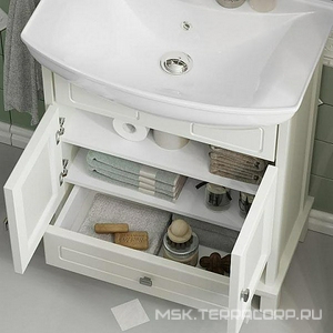 Тумба напольная -75, 760x866x510 мм, цвет слоновая кость, БЕЗ раковины n107069 ZZ Opadiris Омега 00-00002951