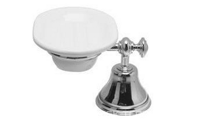 Мыльница настольная (цв. хром/золото/керамика), Old italy XX