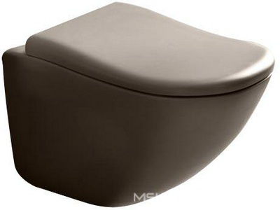 Унитаз подвесной 37х53хh37см, комплект креплений на инстал. в компл, (без сиденья), (цв. Arenaria),  ZZ Ceramica Cielo Fluid FLVS AN