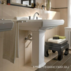 Раковина 750х580мм, 1 отв. д/смес., установка на пьедестал 7232 и п/пьед. 7231 (R1 white ceramicplus),  ZZ Villeroy & Boch Hommage 710175R1