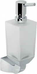 Дозатор для жидкого мыла настенный, (хрусталь матовый, держатель цв. хром), Square XX