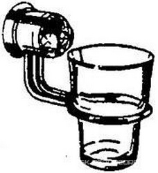 Стакан настенный, (цв. хром/золото), Okay Swarovski XX