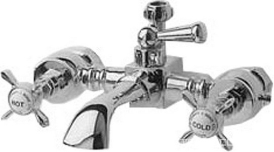 Смеситель для ванны, настен., шланг, лейка, кронштейн в компл. (хром)  ZZ Devon & Devon Antique ADA34CR