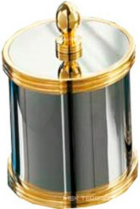 Баночка настольная с крышкой h14хR9см (хром/золото)  ZZ Pomd'or Dina 16.75.02.003