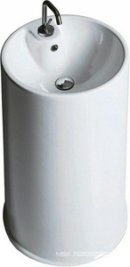 Раковина d460хh835мм, напольная, круглая, с 1 отверстием д/смесит., выбитым вручную!!!, с переливом,  ZZ Simas GTE GTE