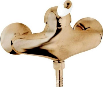 Смеситель для душа, (цв.бронза, ручка цв.белый),  ZZ Cezares Elite ELITE-DM-02-Bi