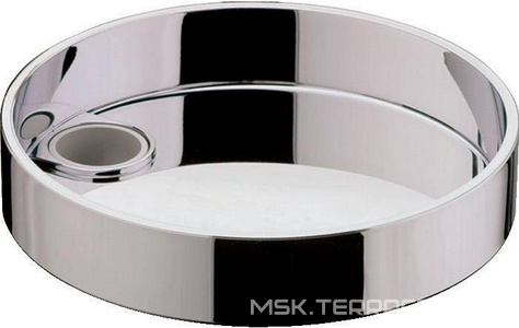 Мыльница для душевых штанг диаметром 22мм, съемная, (пластик цв.хром), Hansgrohe, Cassetta S Puro ZZ Hansgrohe Универсал 28679000