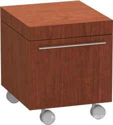Мобильная тумба 500х550xh58мм, (1 выдвиж. ящик и 1 внутр. ящик),петли справа (шпон.натур.,цв.американский орех), Fogo ZZ