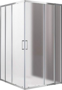 Душевой уголок 1000(980-1005)х1000(980-1005)хh1900мм, квадрат, (стекло текстурное Punto 6мм, фурн.цв.хром),  ZZ Cezares Molveno MOLVENO-A-22-80+20-P-Cr