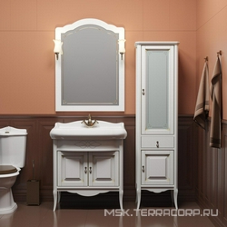 Пенал  напольный 452x360x1755 мм, правый, цв. белый без патины ZZ Opadiris Лоренцо Z0000008218