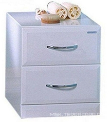 Пуфик выкатной Отель с 2-мя ящиками, 400*450*400 мм, цвет белый ZZ