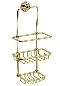 Полочка-решетка для душа (цв. золото),  ZZ Gaia Lincoln AMLN20 OR