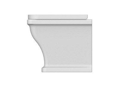 Унитаз напольный пристенный 52,5х35,5cм, для установки со скрытым в стене бачком, без сиденья,  ZZ Scarabeo Butterfly 4008