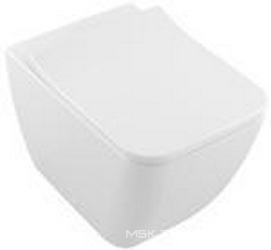 Унитаз напольный, пристенный 375х560мм, без внутр. смывн. ободка, без сиденья, скрытый крепёж  в компл., (цв. 01 white),  ZZ Villeroy & Boch Venticello 4613R001