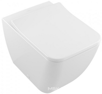 Унитаз напольный, пристенный 375х560мм, без внутр. смывн. ободка, без сиденья, скрытый крепёж  в компл., (цв. 01 white),  ZZ Villeroy & Boch Venticello 4613R001