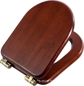 Сиденье для унитаза, с микролифтом, (орех, петли цв.бронза),  ZZ Cezares King Palace CZR-T-163-W-S-BR