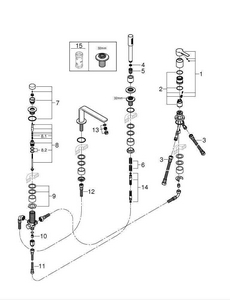 Смеситель для ванны на 4 отв. установка на борт ванны, хром ZZ Grohe Lineare New 19577001