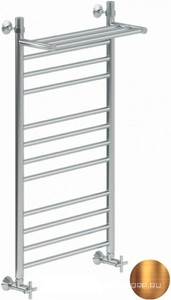 Полотенцесушитель " (г2) ВП" 1000x500 мм, с полкой, подключение 1"*3/4, установочный набор в комплекте, цв.бронза ZZ Ника ЛП ЛП (г2) ВП 100/50 /бронза