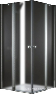 Душевой уголок 1000х1000хh1950мм, квадрантый, 2 распашн. двери с 2-мя неподв.сегментами, (стекло текстурное Punto 6мм, фурнит.цв.хром),  ZZ Cezares Elena ELENA-A-22-100-P-Cr