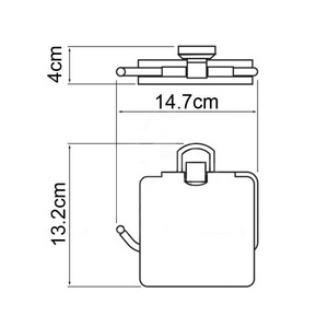 Держатель для туалетной бумаги с крышкой, настенный, хром, Oder Wasserkraft oder K-3025